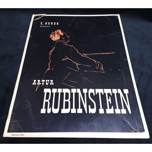 Rare Artur Rubinstein Polish-American Piano Music Concerto RCA Records Poster